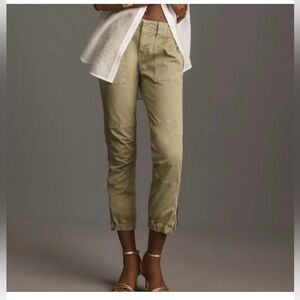 Frame Women’s Washed Mahogany Brown Bottom Trapunto Moto Pants Ankle Zip Size 30